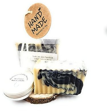 Duschbutter active Gentleman 95 g und Deo Creme 30 ml Man in a Bottle, harmonisch, frisch, vegan, im Organzabeutel