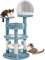 Yaheetech 115cm Ocean-themed Cat Tree, Multi Level Cat Tower W/Shark's Mouth-shaped Nest, Starfish-shaped Perch, Jellyfish-style Hammock, Scratching Tree for Large Cats
