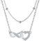Micory Unendlichkeit Herz Halskette für Damen 925 Sterling Silber mit Zirkonia Kette Damen Verstellbar Ketten Valentinstag Muttertag Geburtstags Weihnachten Geschenk