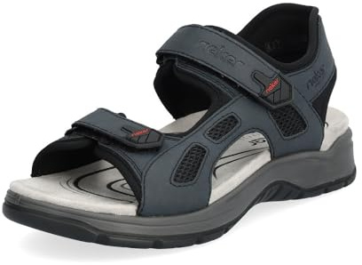 Rieker Herren Klassische Sandalen 26955, Männer Sandalen,Sommerschuhe,Freizeitschuhe,offene Schuhe,Strandschuhe,Sandaletten,blau (14),42 EU / 8 UK