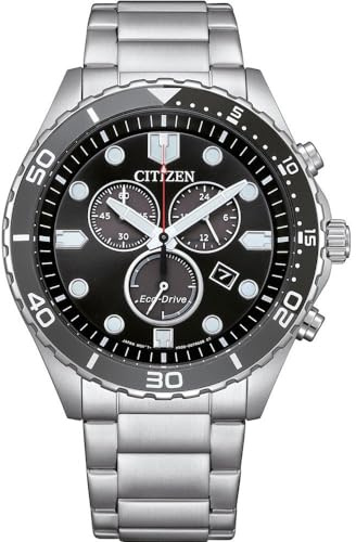 Citizen Herren Chronograph Eco-Drive Armbanduhr Sporty Aqua