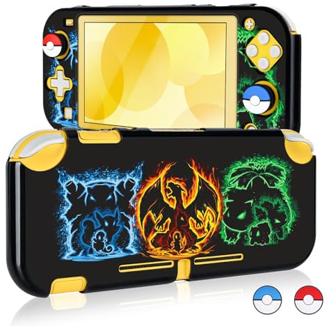 DLseego Hülle für Switch Lite,Klassische Anime-Drucke Hard PC Switch Lite Case,Schutzhülle für Switch Lite und 2 Daumengriffkappen Switch Lite Zubehör Kratzfest und stoßdämpfend,Elfenkugeln