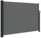 Seitenmarkise Ausziehbar 140x600cm,Seitenmarkise Dubai aus Polyester mit pu Beschichtung un Stahl Aluminium,Anthrazit, Seitenmarkis,für Balkon,Garten
