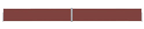 Toldo lateral extensible, 140 x 1200 cm, marrón, 313390
