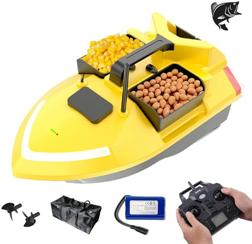 HEVMEVENI Fishing Bait Boat for Carp Fishing – 500M Long Range, GPS Navigation, Auto Return, Wireless Remote Control, 2KG Capacity, Waterproof & Durable for Lake & River Fishing(luminous)