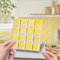 Piastrelle Adesive Cucina Giallo Limone Impermeabile Pvc Piastrelle Adesive Bagno, A Prova Di Olio Piastrelle Adesive,Pannelli Decorativi Per Pareti Piastrelle Adesive 10 Pezzi(15x15cm)