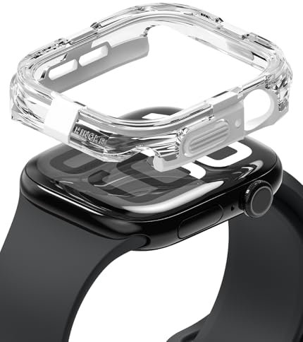 Ringke Fusion Bumper Kompatibel mit Apple Watch 11/10 46mm Schutzhülle, [Doppelschichtiger] Robuster Bumper-Rahmenschutz Transparente Farbe Hülle - White