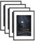 CYEER 4 Stück Bilderrahmen A3 Schwarz, Bilderrahmen din A3, Bilderrahmen 29,7x42CM, Rahmen DIN A3, A3 Frame, Bilderrahmen für Wand, für Fotos, Poster, Puzzles