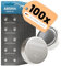 ABSINA SR626SW Uhrenbatterie 1,55V Silberoxid 10x 10er Pack - Knopfzellen SR626SW auslaufsicher & Lange Haltbarkeit - 377 / SR66 / SR626 / AG4 - Batterie SR626SW, Uhrenbatterien SR626SW Knopfzelle