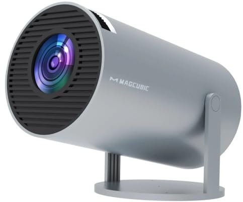 HY300 Pro, proiettore Magcubico per cinema casa esterna, 4K, connesso Bluetooth, WiFi (grigio)