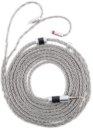 Linsoul Tripowin Zonie IEM-Kabel, 2m Langes Ohrhörer-Kabel, 16-adriges Versilbertes Kopfhörerkabel, In-Ear-Monitor-Kabel für Audiophile Musiker(0,78mm 2pin)