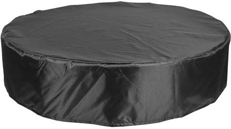 37-inch Oxford Fabric Ice Bath Tub Cover - Waterproof Cold Plunge Cover with Drawstring for Sun Protection and Cleanliness (Black)