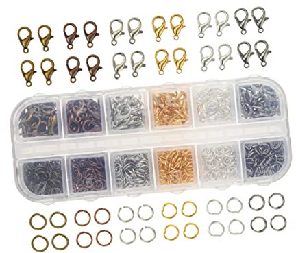 PHENOFICE Karabinerverschluss Für Bastelschmuck Mit Plattiertem Karabinerhaken Und Offenen Schlüsselanhängerringen