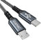 Câble USB C vers Micro USB [2M] USB C vers Micro Câble de Charge Câble Tressé Nylon Type C vers micro câble Compatible avec MacBook Pro,Galaxy S7/S5/J3/J5/J7, Kindle,Xiaomi,Huawei,LG,Nokia