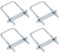 DTGN M6x42x80mm U Bolts Square Kit - 4Set - Carbon Steel U-Bolt Kit with Nuts, Washers, Frame Plate - Good for Pipe, Trailer, Automotive, Leaf Spring Fastener