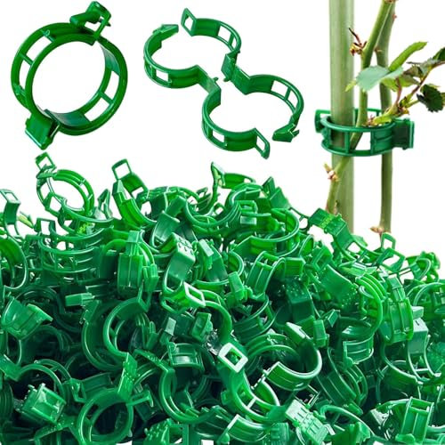 ZDQC 300 Stück Tomaten Klammern,Pflanzenclips,Tomatenclips Biokunststoff,Pflanzenklammern Tomatenclips,Tomatenklammern,Pflanzenklammern Klein,Pflanzenclips Tomaten,Ranken Clips