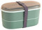 LIFKOME Fiambrera Bento Doble Capa para Estudiantes Recipiente Reutilizable Plástico para Almuerzos Microondas Contenedor de Comida Saludable 2 Compartimentos