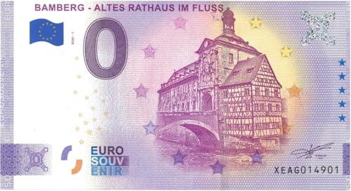 0 EURO Schein Altes Rathaus im Fluss Bamberg 2020 Anniversary