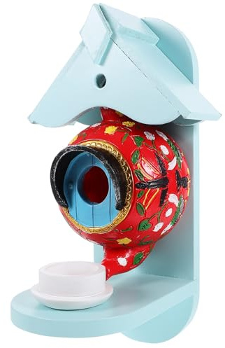 Artibetter Chasho Tokuya Teapot Bird House Hanging Decorative Outdoor Feeder for Garden Patio Bird Box Design
