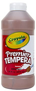 Crayola. 541216007 Premier Tempera Paint, Brown, 16 oz