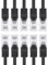 0,25m - schwarz - 10 Stück CAT.7 Netzwerkkabel Sftp (Rohkabel) Patchkabel (SET) 10000Mbit/s - 500 MHz konfektioniert mit 2 RJ45 Stecker Cat6a