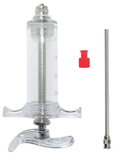 20ml Plastic Syringe with 10Ga Blunt Tip Needle 4 and Storage Caps - Great for Refilling Vegetable Glycerin - Glue Applicator - Oil Dispensing