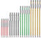 20 piezas Llaveros de alambre de metal, CNYMANY Llaveros de cable de 4 6 7.8 10 Llaveros de 2 mm Lazos con conector de acero inoxidable para etiquetas de identificación de equipaje para senderismo