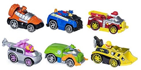 Paw Patrol, Coffret Cadeau de 6 Véhicules en Métal True Metal à Collectionner, Série Classique à l'échelle 1: 55
