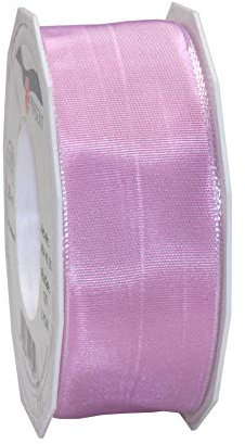 Präsent Lyon Band mit Drahtkante Orchidee, 25 m Dekoband zum Verzieren & Basteln, 40 mm Breite, leicht biegsames Schleifenband, für Festliche Dekos zu besonderen Anlässen