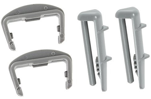 2 Plastic front+2 Rear rail end caps, for BEKO dishwasher