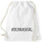 MoonWorks® Turnbeutel personalisiert #Dein Hashtag individuell Bedrucken mit eigenem Text Spruch lustig Gymbag Baumwolle weiß Unisize