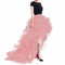 WDPL - Gonna lunga da donna, con volant e 4 strati, in tulle - rosa - XX-Large