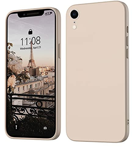 ORDA iPhone XR Hülle Silikon , Hanyhülle iPhone XR Ultra Dünn Slim mit Microfiber, Kratzfeste Rundumschutz Case Schutzhülle Hülle für iPhone XR 6.1'' Khaki
