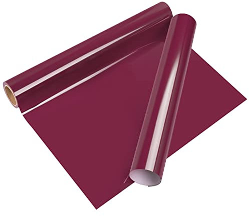 VINYL FROG Heat Transfer Vinyl Roll Maroon HTV Vinyl - 30.5x155cm Wine red Iron on Vinyl for T-Shirts, Heat Press Vinyl for DIY Craft Designs