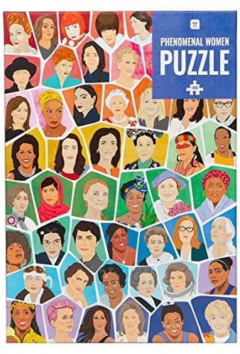 Talking Tables PUZZ-PHEN-WOM 1000-teiliges inspirierendes Frauenpuzzle mit passendem Poster & Quizbogen | Buntes illustriertes Design, Geburtstagsgeschenk, feministische Geschenke für Sie