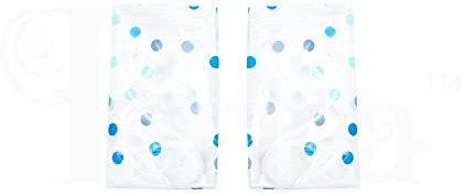 Periea Triple Thick Printed Vacuum Bags for Home Storage & Suitcase Space Savers – 3 Sizes – Various Designs Pack of 2 (Blue Polka-dot, Jumbo 60x80cm)