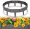 Trintion Rasenkante Kunststoff 20M Beeteinfassung Steinoptik Beetumrandung Gitterbett Umzäunung Gartenzaun Beetbegrenzung Höhe 10,5cm Rasenkantensteine für Obstgärten Beete Wege 80 Stück