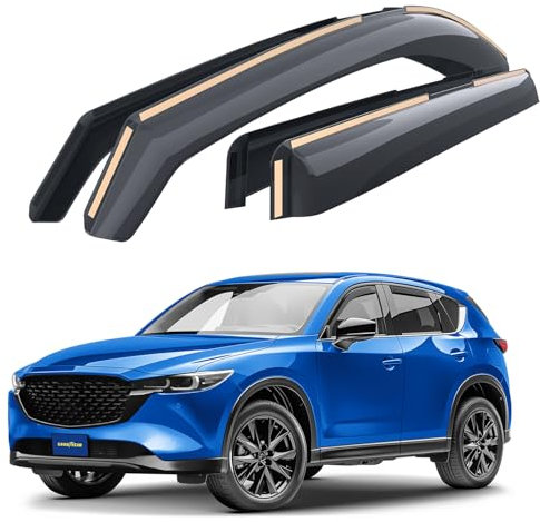 Goodyear Windabweiser für/kompatible mit Mazda CX-5 2017-2025 (II) KF- Integrierte Regenabweiser - Autofenster Regenschutz - Ermöglichen Frischluft - Waschstraßenfest - Einfache Montage 4 Set