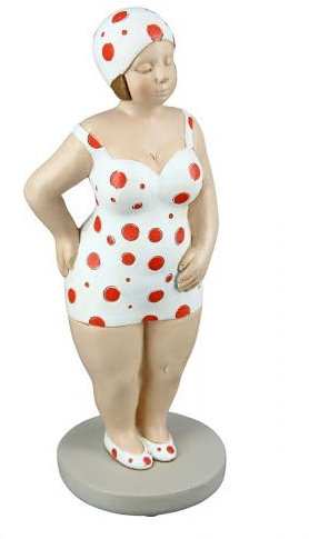 GILDE Poly Figur Becky stehend Badenixe schwarz/oder rot/weiß (rot/weiß)