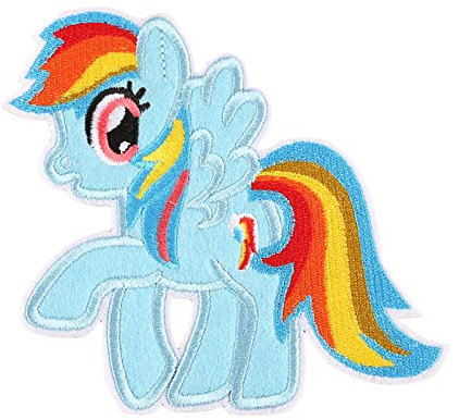 Einhorn Pferd Patch zum aufbügeln Aufnäher Bügelbild auf Kleidung,Hut, Kissen, Gardine, DIY-Zubehör (EHC-2)