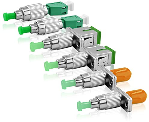 SKYSHL SM 9/125um (2*FC-SC+2*FC-ST+2*FC-LC) LWL Verbinder FC APC(Stecker) zu LC SC ST APC(Buchse) Adapter Simplex Konverter Glasfaser Kupplungen für OTDR/OLS/OPM/VFL/Glasfaser(FAA6)
