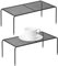 Astotsell Set de 2 rangements armoires de cuisine armoire réfrigérateur étagères de rangement avec pieds antidérapants pour réfrigérateur vaisselle comptoir ustensiles - noir