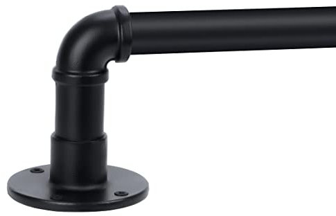 1 Zoll Industrielle Gardinenstange, Gardinenstangen, Schwarze Gardinenstange, Outdoor Gardinenstange, Rustikale Gardinenstange, Raumteiler Gardinenstange (30 Zoll bis 168 Zoll)