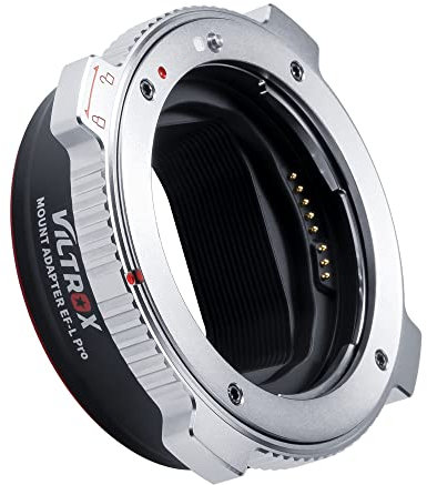 VILTROX EF-L Pro Adattatore per messa a fuoco Automatica con blocco di sicurezza compatibile con obiettivi Canon EOS EF/EF-S su Fotocamera con attacco L Leica SL2/Lumix S1 S1H S5/Sigma fp L