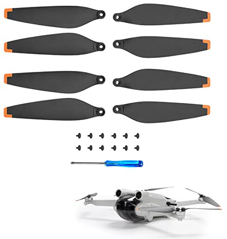 8 Pieces Mini 3 Pro Propeller Kompatibel mit DJI Mini 3 Pro Drone Geräuscharm Propellern mit Schrauben & Schraubendreher Replacement Propeller für Mini 3 Pro Zubehör (Orange)