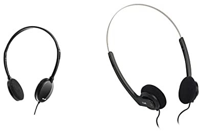 Elbe Auricular TV Negro REG.Vol. Adaptador. Cab 5m & T'nB CS 10 - Auriculares de Diadema Abiertos, Negro