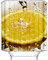 EHOMERY Duschvorhang Aufhänger Badewanne Vorhang Halterung Limonade Duschvorhang Extra Lang Badevorhang Rollo Polyester Rostfreie Ösen Und 12 Hakenringe, 180X180Cm