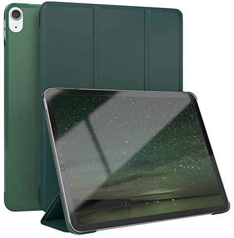 EAZY CASE - Schutzhülle für iPad Air 4 / Air 5 Hülle 10,9 Smart Cover Tablet Case Smartcase zum Aufstellen Klapphülle mit Standfunktion Sleep Wake Up Funktion Tasche Kunstleder Etui Nacht Grün