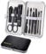Maniküre Set 10-teiliges, Pediküre Kit Nagel Schere Nagelpflege Nagelknipser Kit, Nagelset Nageletui Nagelknipser Set Reise Beauty Kit (Schwarz Weiß)