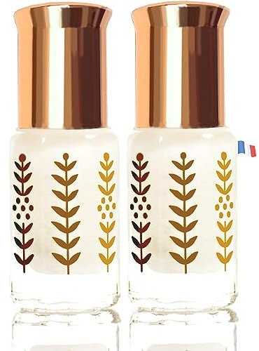 Musc Tahara Blanc 3ml - Crème de Parfum Femme Non Diluée | Musc Intime Femme | Parfum Pheromone Naturel | Déodorant Intime Longue Tenue (2x3ml)